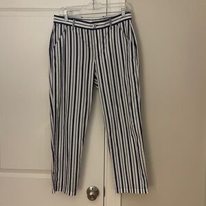 FIGUE Zuri Striped Cotton Pants Blue White SZ 6 Resortwear